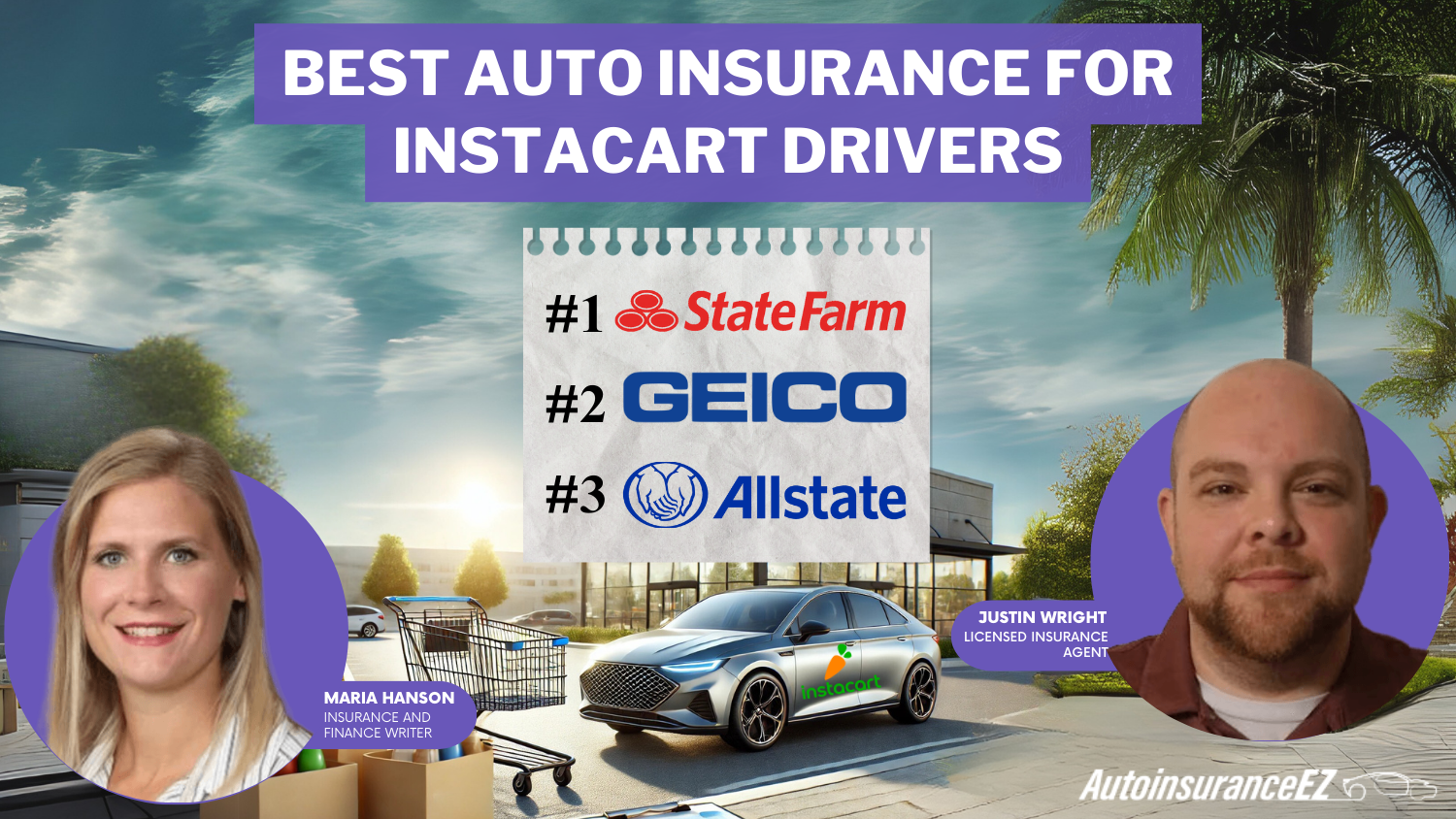 Best Auto Insurance for Instacart Drivers: State Farm, Geico, and Allstate Best Auto Insurance for Instacart Drivers