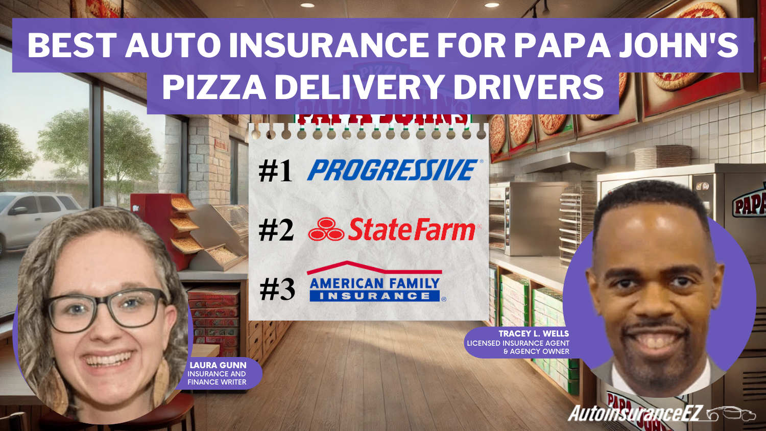 Best Auto Insurance for Papa John's Pizza Delivery Drivers: Progressive, State Farm, and American Family