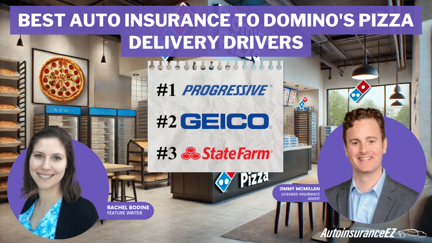 Best Auto Insurance for Domino's Pizza Delivery Drivers: Progressive, Geico, and State Farm