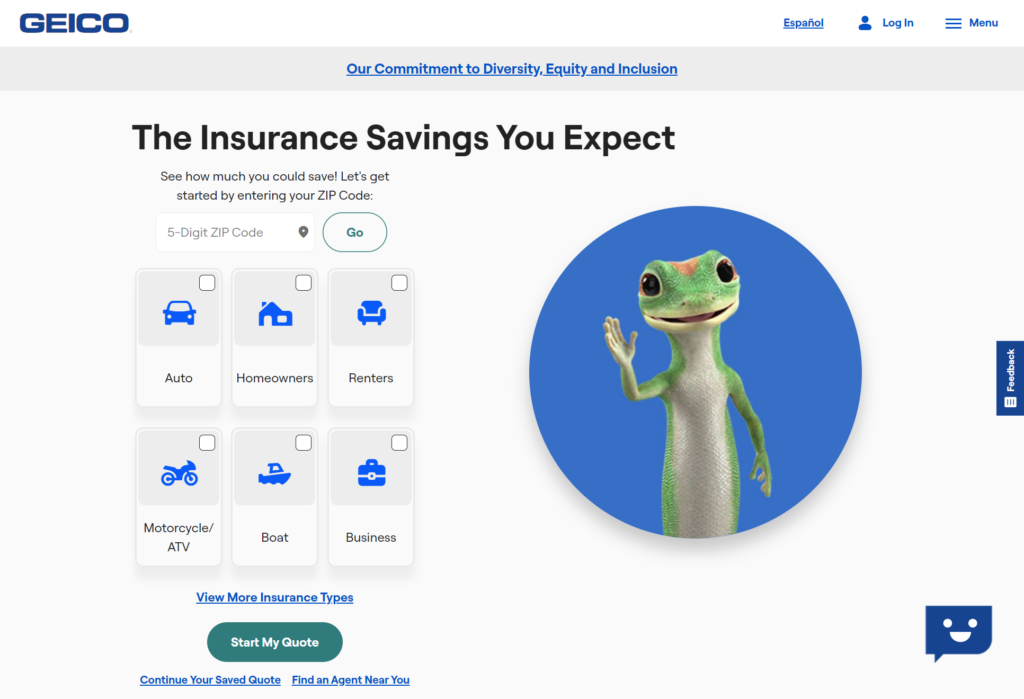 Geico screenshot: Best New Orleans, LA Auto Insurance Geico screenshot: Best New Orleans, LA Auto Insurance